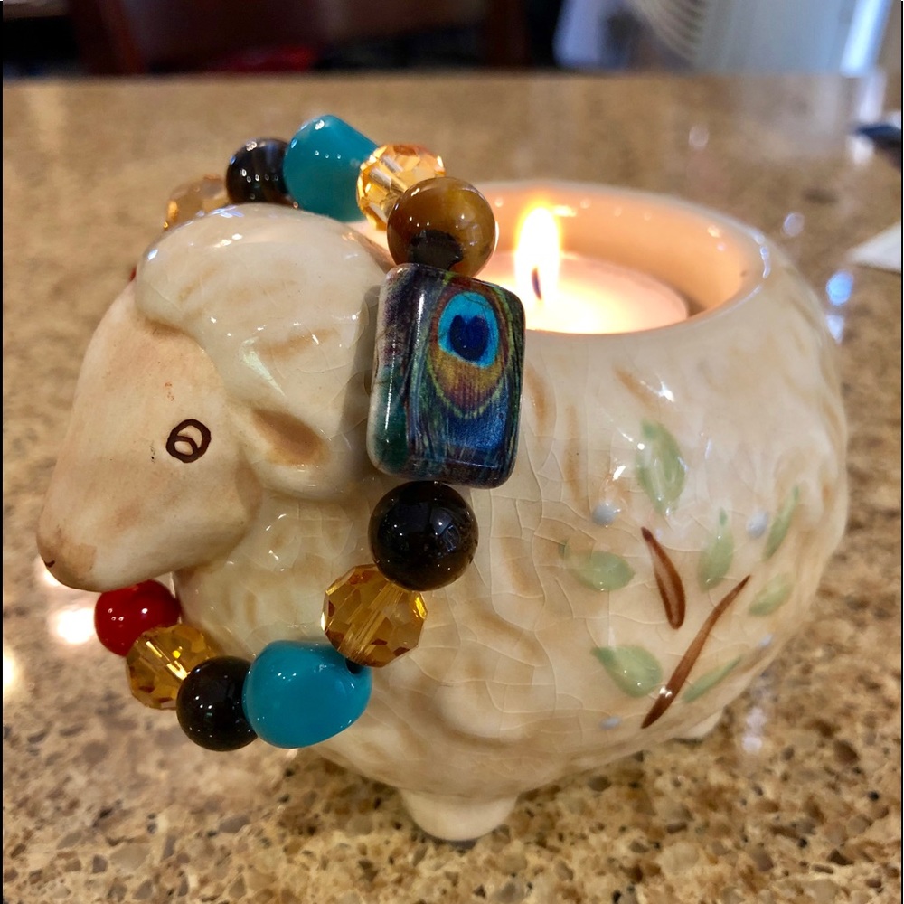 Peacock 🦚 Feather Bracelet 🌻